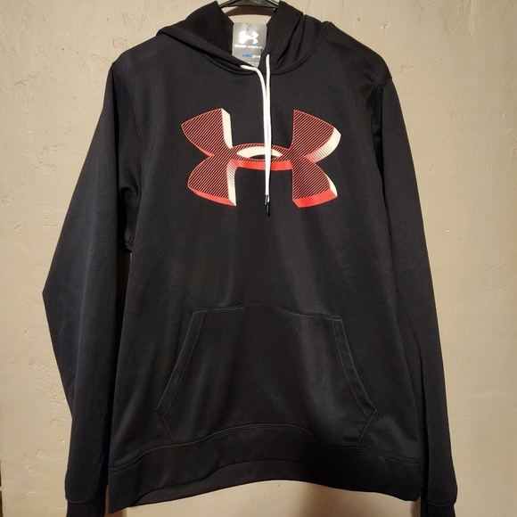 Under Armour Fleece Big Logo Red Medium Hoodie - Picture 1 of 4